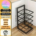 thumbnail image 1 of Adjustable Pot Rack Organizer, Kitchen Stainless Steel Pot Storage Rack ,Multi-Layer Household Pot and Pan Organzier for Kitchen, 1 of 10