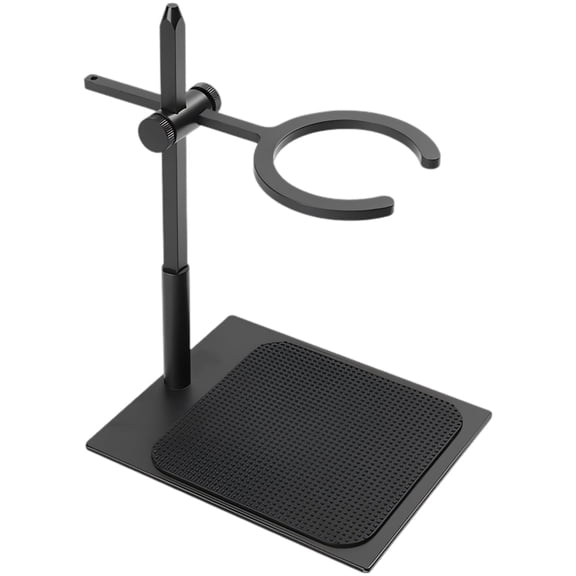 Adjustable Pour Over Coffee Stand, Alloy Home Coffee Dripper Holder with 3 inch Circular Ring, Height Adjustable for Conical Glass Filter Cup, Solid Base, Non-Slip Mat, 9.6 x 7.1 x 5.9 in