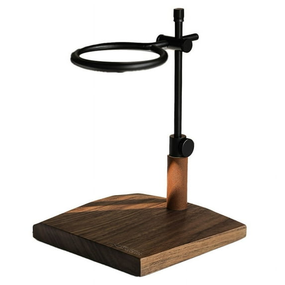 Adjustable Pour over Coffee Stand - Vintage Dripper Station with Wooden Base, Tools for Home & Cafe