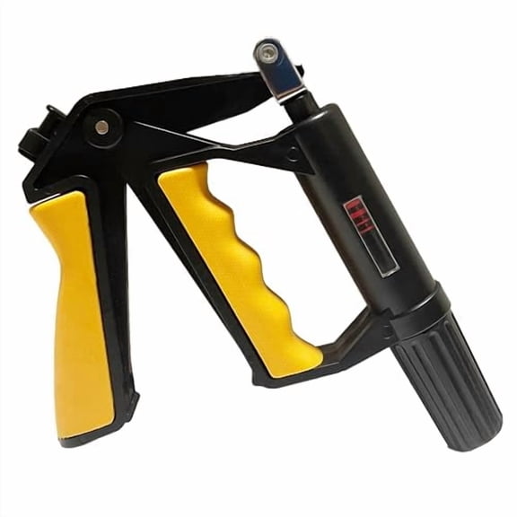 Adjustable Power Squeezer Hand Grip Strengthener, Adjustable Piston & Spring Resistance, Non-Slip Rubber Grip, Forearm & Hand Exercise Trainer, Compact & Portable Strength Training Tool