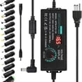 thumbnail image 1 of Adjustable Power Supply Adapter, 3V-24V 5A 120W Universal Power, Variable Switching AC/DC Adapter, 100V-240V AC to DC Converter with 14 Tips & LED Voltage Display for 3V to 24V Household Electronics, 1 of 6