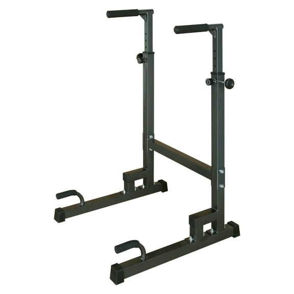 Adjustable Power Tower Dip Station with Detachable Foldable Workout Bench, Heavy-Duty Multi-Function Home Gym Pull-Up Equipment Supports 330 LBS