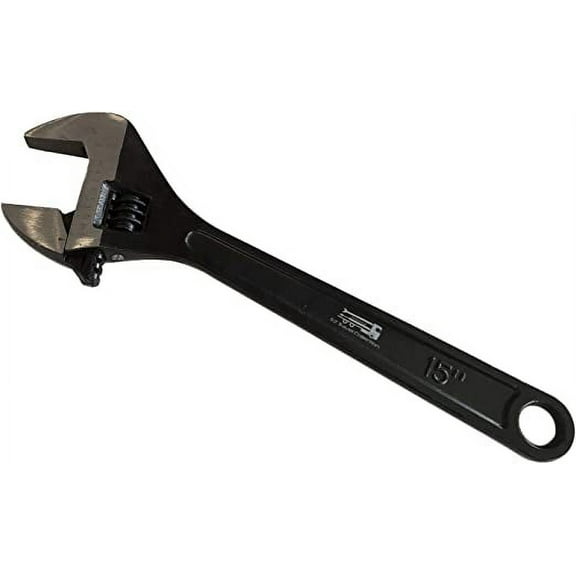 Adjustable Precision Wrench with Size Etching (Black) (12-Inch)