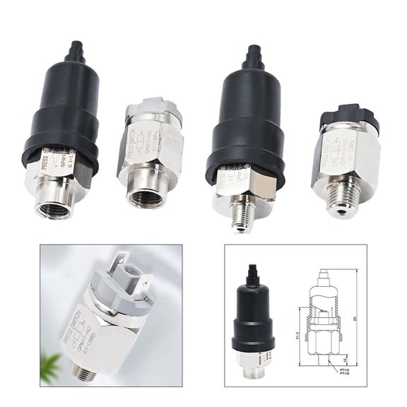 Adjustable Pressure Switch Qpm11-Nc/Qpm11-No 1/4Inch 1/8 Inch Male Thread Nozzle Qpm11-No 9.7Mm