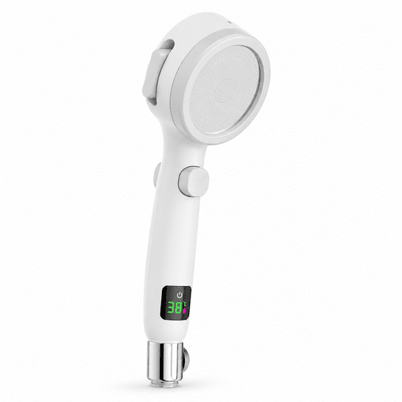 Adjustable Pressurized Handheld Shower Head, Multi-Mode Rain & Massage Spray, 360° Rotating, One-Key Stop, Removable for Easy Cleaning