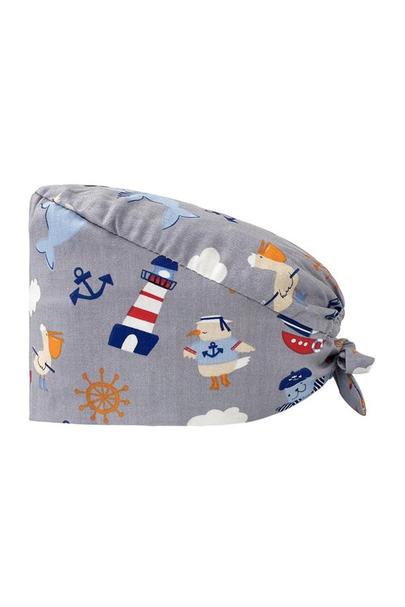 Adjustable Printed Nurse Hat Comfortable Breathable Sweat Absorbent Medicals Hat for Surgeries and Lab Work