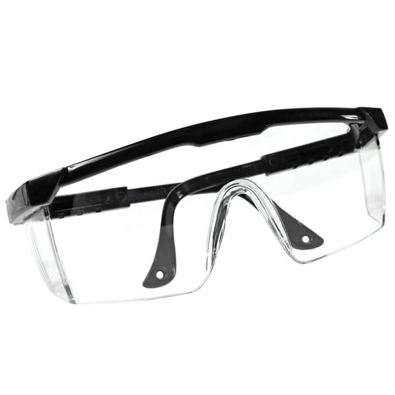 Adjustable Protective Safety Glasses Clear Wrap Around Lens, Anti-Fog and Scratch Resistant Protection Eyewear