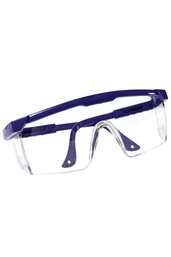 Adjustable Protective Safety Glasses Clear Wrap Around Lens, Anti-Fog and Scratch Resistant Protection Eyewear