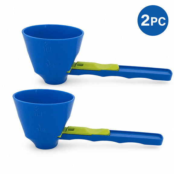 Adjustable Protein Powder Scoop with Sliding Measurement, Egg Yolk Separator Funnel Spoon Kitchen Baking Tool 14 × 5 × 4.5 cm (5.51 × 1.97 × 1.77 in), Multi-Use Measuring Scoop for Fitness & Cooking
