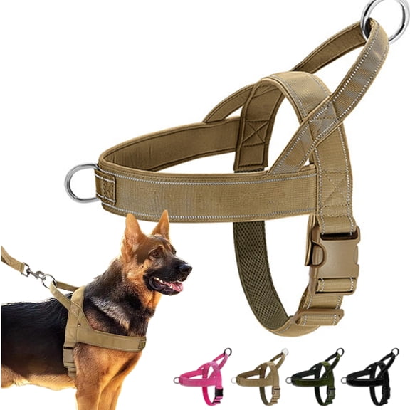 Adjustable No Pull Dog Harness with Chest Strap, Chafe-Resistant Reflective Webbing Easy Walk Harness for Small Medium Large Dogs Ideal for Pet Owners
