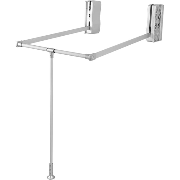 Adjustable Pull Down Closet Rod, Heavy Duty Aluminum Wardrobe Rail, Retractable Clothes Hanger Organizer, 32.7 to 45 Inches