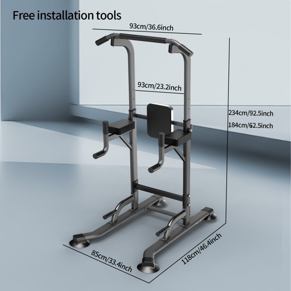 Adjustable Pull Up Rack - Home Strength Training Equipment, Fitness & Exercise Device - Simple Installation, Durable