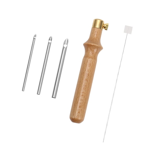 Adjustable Punched Needle Tool Set Embroidery Pen with Interchangeable Head Needle Pen Needlework Tool