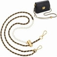 thumbnail image 1 of Adjustable Purse Chain Straps 27.95-48.42 Inch Metal Adjustable Shoulder Bag Chain Replacement PU Leather Crossbody Chain Strap Golden, 1 of 7
