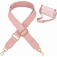 thumbnail image 1 of Adjustable Purse Strap 32.6~54 inch Handbag Strap 1.5 Inch Wide Pink Leather Crossbody Strap Replacement Handle, 1 of 8