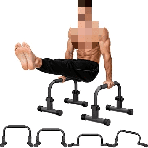 Adjustable Push Up Bar, High Strength Non-Slip Parallettes Bars & Dip Bars With Foam Handles,Heavy-Duty Calisthenics Parallel Bars for L-Sit, Dips, Home Gym Strength Training Workout