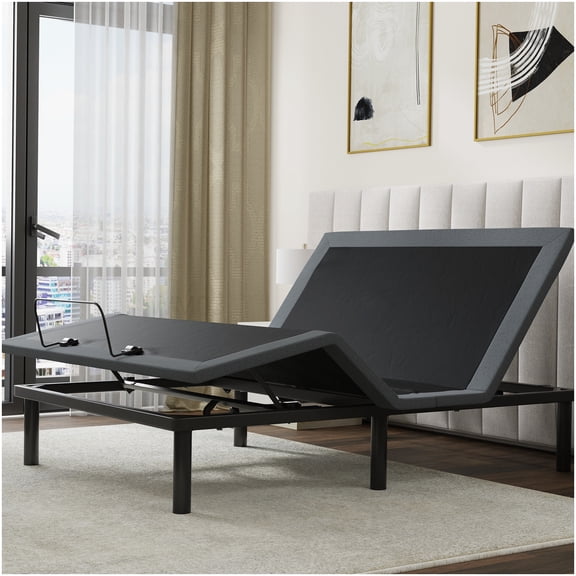 Adjustable Queen Bed Frame Base, Remote Control, Head Foot Raise, Zero G, Easy No-Tool Setup, Underbed Storage, Mattress Foundation