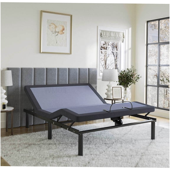 Adjustable Queen Bed Frame with Wireless Remote, Massage, 850lb Capacity, Bluetooth, Zero Gravity Position