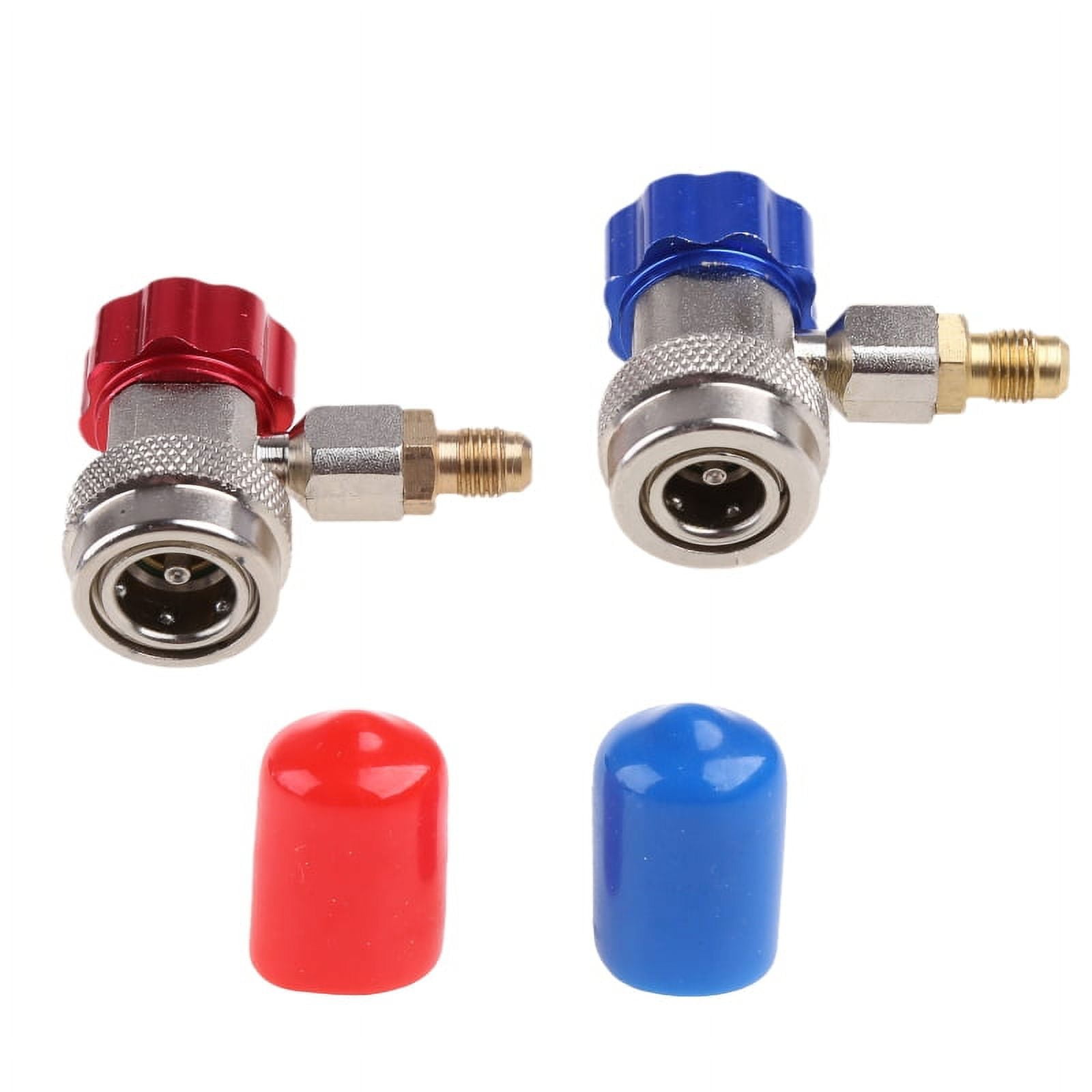 Adjustable Quick Coupler Adapter R134A A/C Manifold Gauges High/Low