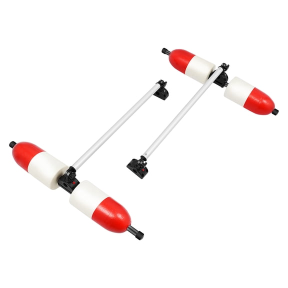 Adjustable Quick Release Kayak Outrigger Stabilizer Kit, 31.5"Electroplated Aluminum Arms & 27.5" Non-Inflatable Sealed PVC Floats for Canoe, Fishing Boat & Pontoon