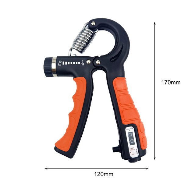 Adjustable RShaped hand grip exercise power countable exercise