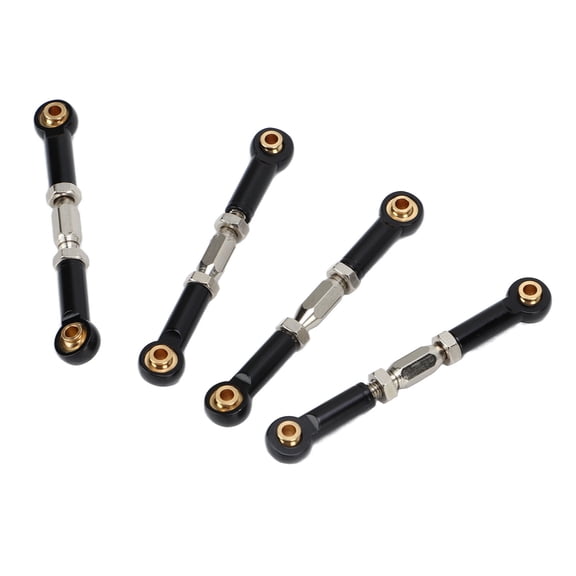 Adjustable RC Car Camber Links Heavy Duty Aluminum Alloy Front Rear Turnbuckles Toe Links Replacement Set for 1/10 2WD RC Upgrade Parts 60-70mm / 2.36-2.76 inches, 4-Pack Black