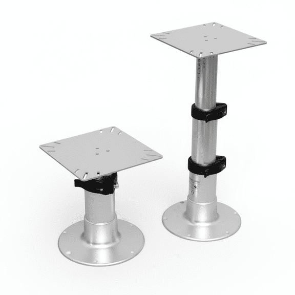 Adjustable RV Table Leg with Gas Lift (13-28 Inch) - 3 Stage Telescopic Pneumatic Pedestal. Heavy Duty Aluminum Stand for Camper, Marine, Bed Conversion. 100 lbs Capacity