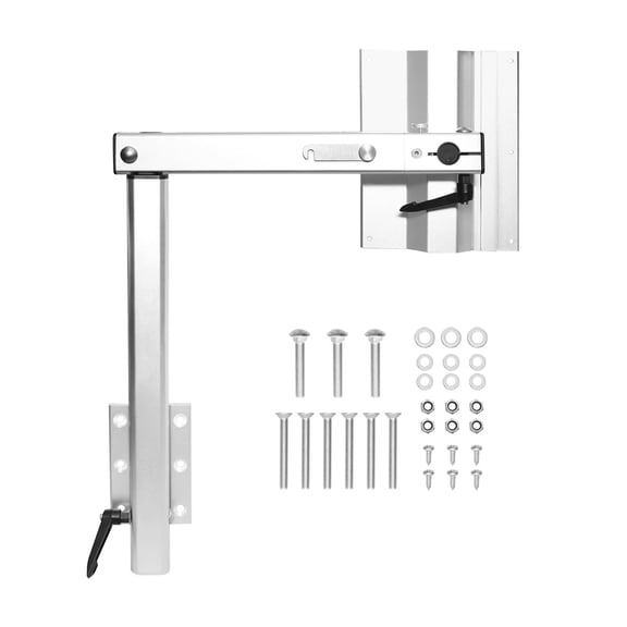 Adjustable RV Table Mounting System with 360 Rotating Aluminum Alloy Legs and Detachable Bracket, Suitable for Campervan, RV, Houseboat,and Yacht
