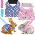 thumbnail image 1 of Adjustable Rabbit Harness Leash, Bunny Harness Leash Cute Vest Harness for Rabbit Ferret Bunny Kitten Guinea Pig Walking, 1 of 7