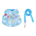 thumbnail image 1 of Adjustable Rabbit Harness with 3.94ft Leash, Cute Floral Print Breathable Vest for Small Pets, Escape Proof for Outdoor Walking, Green, 1 of 6