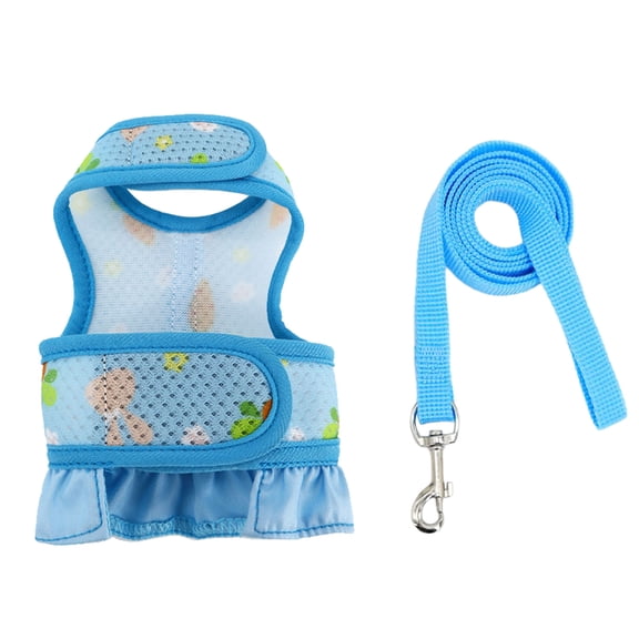 Adjustable Rabbits Harness with Elastic Leash for Rabbits Skirt Easy Control Rabbits Harness Leash Rabbits
