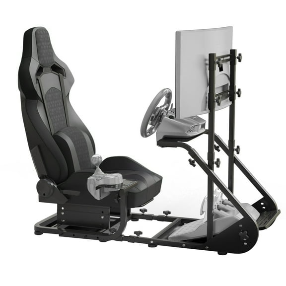 Enhanced Racing Wheel Cockpit for Fanatec, PXN, Thrustmaster, Logitech Simulators, Excluding Handbrake and Pedals