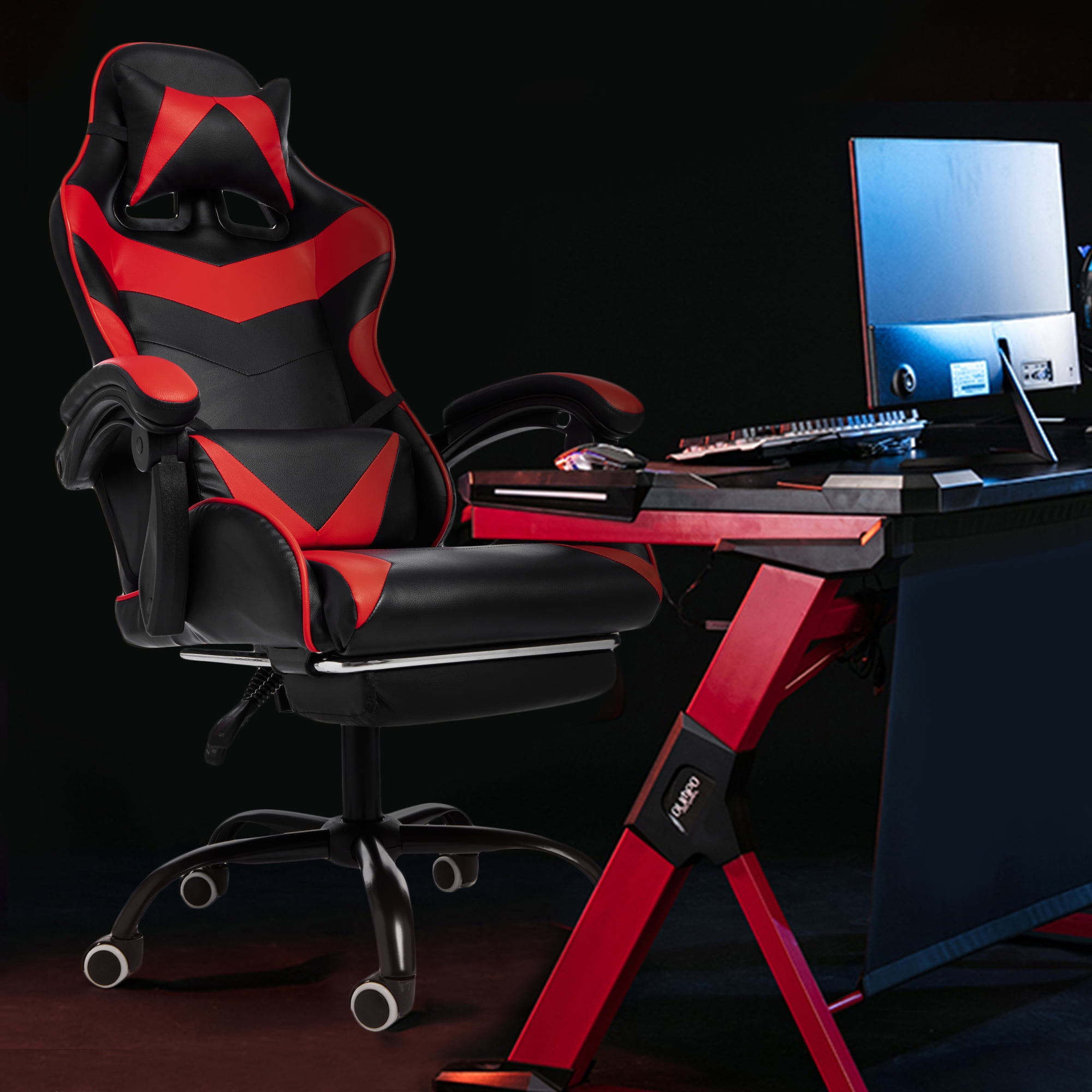 Adjustable Racing Style Gaming Chair, Reclining Ergonomic Computer Game