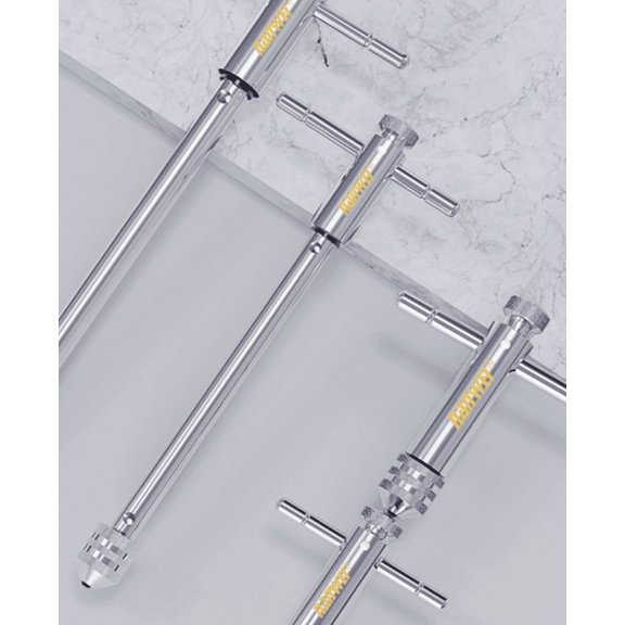 Adjustable Ratchet Tap Wrench, Reversible Tap Handle, Thread Tapping Tool with Extension Chuck, Manual Tap and Die Set M3-M8