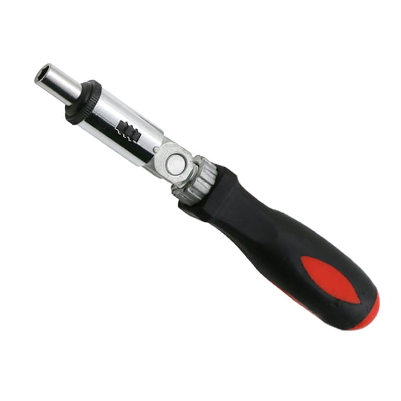Adjustable Ratcheting Screwdriver with Rotatable Ratcheting Handle Inside Hexagonal Angled Professional for Computer Work