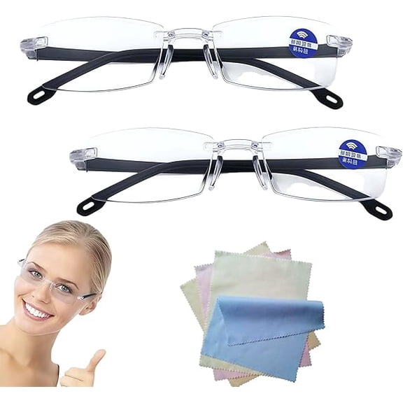 Adjustable Reading Glasses for Women & Men, Auto Focus Glasses Self Adjusting, Intelligent Blue Light Eyeglasses