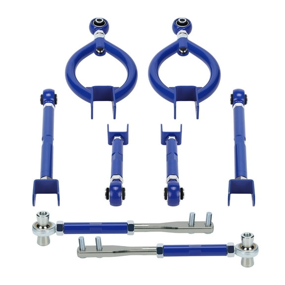 Adjustable Rear Camber Kit with Front Tension Rods and Rear Lower Traction/Toe Control Arms for Nissan 240SX S13 (1989-1994) and 300ZX Z32 (1990-1996) Set Right & Left, +/-3° Camber