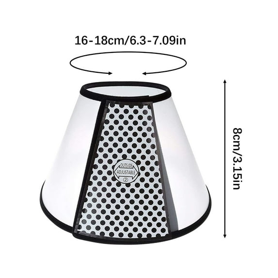 Adjustable Recovery Pet Cone Protective Cover for Cats Puppy Rabbit, Plastic Elizabeth Protective Collar Wound Healing Practical Neck Cover