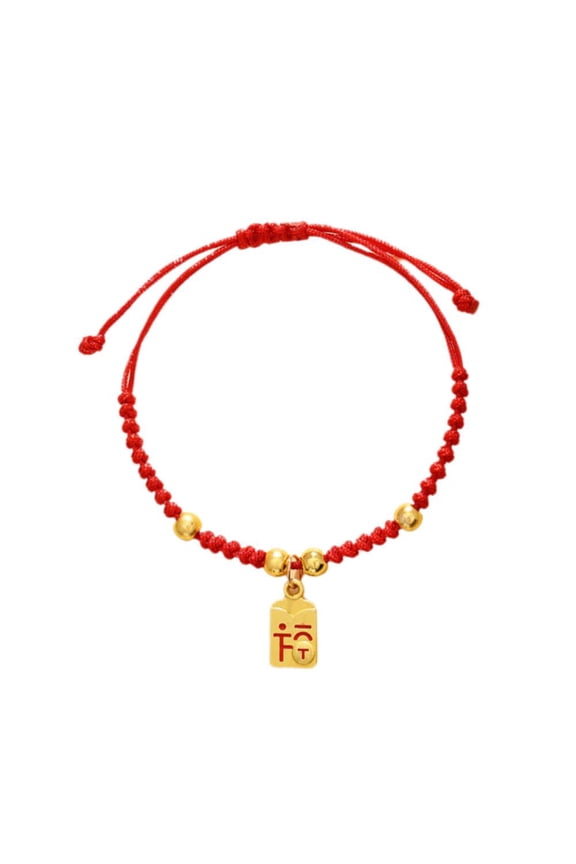 Adjustable Red Rope and Metal Bracelet with Astrology Snake Pattern for Daily and Formal Wear