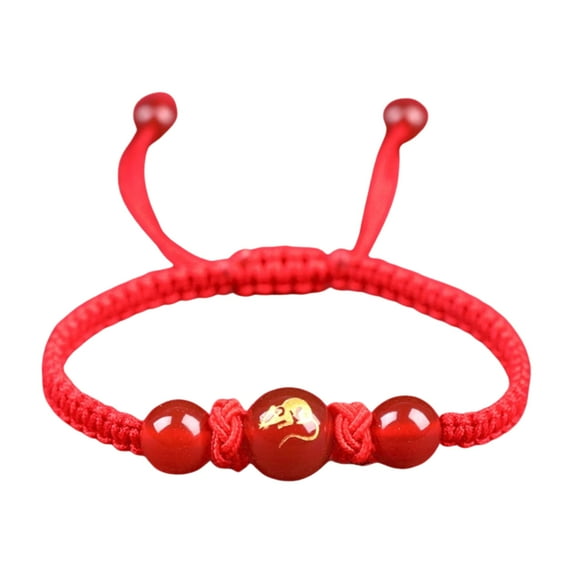 Adjustable Red String Bracelets Chinese Snake Charm Braided Rope Suitable for Fashion Enthusiasts