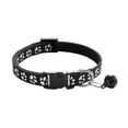 thumbnail image 1 of Adjustable Reflective Cat Collar with Safety Breakaway Buckle and Bell, Paw Print Design for Kittens and Small Dogs, 1 of 7