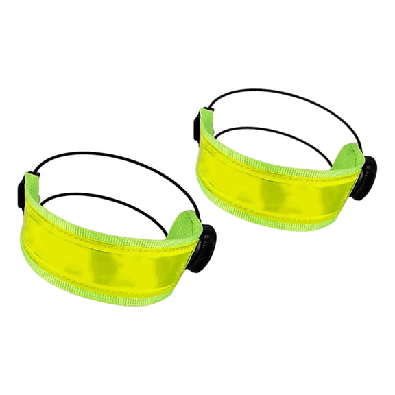 Adjustable Reflective Cycling Leg Band Wide Strap For Night Rides Fit On Jeans Sports Pants Noslip
