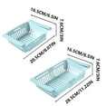 thumbnail image 1 of Adjustable Refrigerator Storage Rack 11.22x6.5in Pull-Out Organizer - Food Grade Plastic Fridge Shelf for Freezer & Fresh-Keeping (Blue)​, 1 of 5