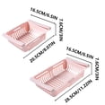 thumbnail image 1 of Adjustable Refrigerator Storage Rack 11.22x6.5in Pull-Out Organizer - Food Grade Plastic Fridge Shelf for Freezer & Fresh-Keeping (Pink)​, 1 of 5