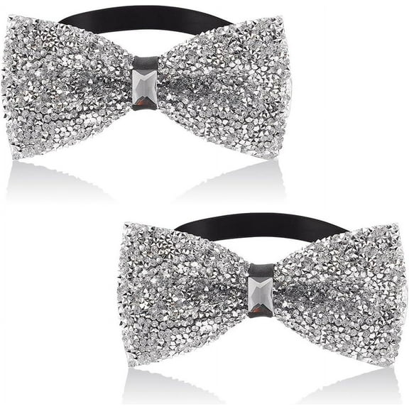 Adjustable Resin Rhinestone Ties Pre-tied Tie with Adjustable Length Ties for Wedding and Parties for DIY