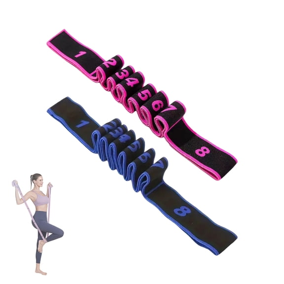 Adjustable Resistance Exercise with 8 Levels Exercise Pull Strap Stretching Belt for Strength Training Flexibility