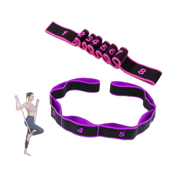 Adjustable Resistance Exercise with 8 Levels Exercise Pull Strap Stretching Belt for Strength Training Flexibility