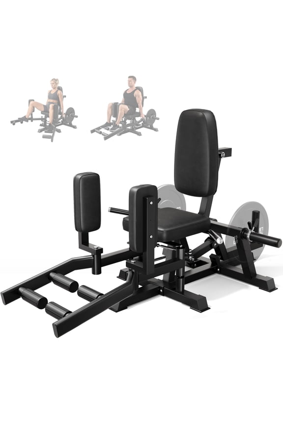 Adjustable Resistance Hip Abductor Machine, Plate Loaded Inner Outer Thigh Adduction Trainer, Home Gym Glute & Leg Strength Workout Equipment