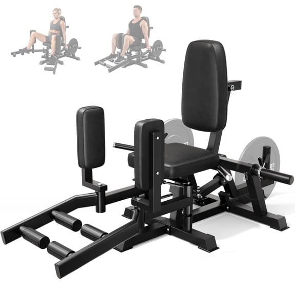 Adjustable Resistance Hip Abductor Machine, Plate Loaded Inner Outer Thigh Adduction Trainer, Home Gym Glute & Leg Strength Workout Equipment