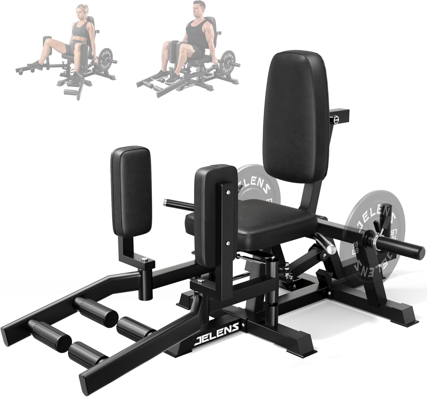 Adjustable Resistance Hip Abductor Machine, Plate Loaded Inner Outer Thigh Adduction Trainer, Home Gym Glute & Leg Strength Workout Equipment